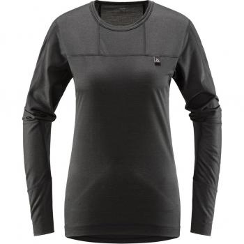 Camiseta Haglofs Natural Blend Tech Crew Neck para mujer en color negro