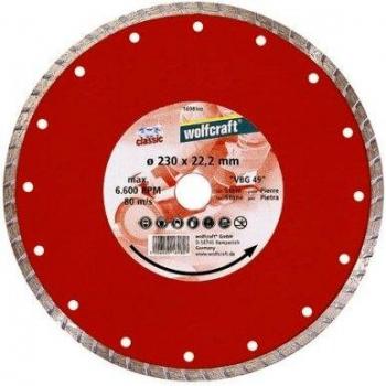 WOLFCRAFT 1698000 Disco diamantado de tronzar Project Turbo para amoladoras angulares Pack 1