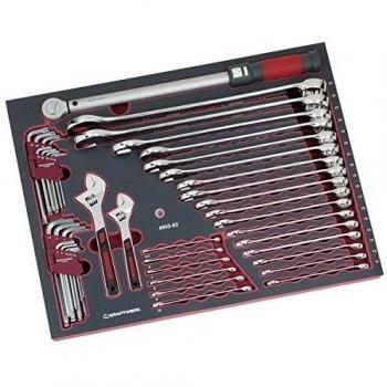 KRAFTWERK 4902-02 - Bandeja llaves comb+macho EVA 45-pzs.