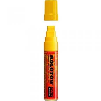 Marcador Permanente Molotow One4All 627 HS Recargable Punta 15mm Color Amarillo Zinc
