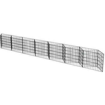 vidaXL Gabion Wall Galvanised Steel 450x30x50 cm
