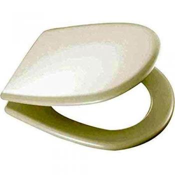 Asiento de WC para Vaso Aretusina Champagne Forma 6 en Madera Estabilizada con Cernieras Regulables 43,3-45,3 x 35,7 cm
