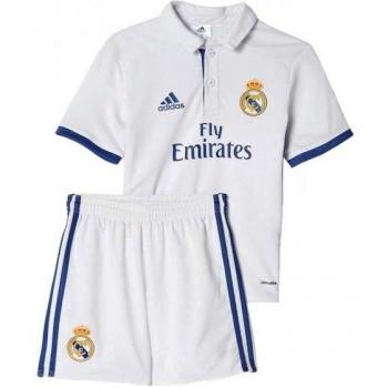 adidas Real Madrid Cf 2015/16 H Mini - Mini conjunto jugador para niños de 5-6 años, color blanco / morado