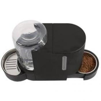 Comedero automático M.PETS DUPLO 1,3kg/3L - 40x16.2x29.1 cm - Negro