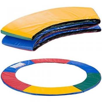 AREBOS Almohadillas de Seguridad para Trampolín 183 cm, 100% Resistente a los Rayos UV, Protección de Bordes, Resistente a los Desgarros, Multicolor