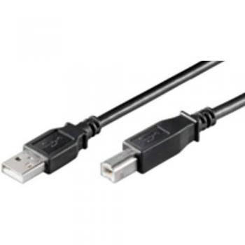 Cable USB 2.0 Tipo A a Tipo B Macho a Macho 0.5 Metros Negro