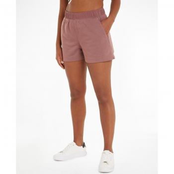 Calvin Klein - Shorts deportivos de felpa francesa rosa mujer - XS