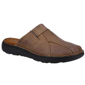 Hush Puppies Men's Carson Leather Mule Sandal - Brown - Size UK 10