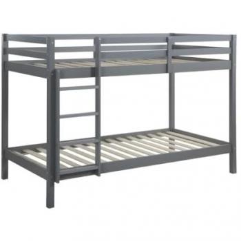 Litera ANICET II - 2 x 90 x 190 cm - Pino macizo - Gris