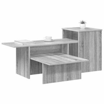 Mesa Consola Gris Sonoma 91,5 x 35 x 38,5 cm Madera Ingenierizada