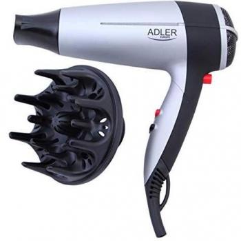 Adler ad2239 - Secador, 2000 W, color plateado y negro