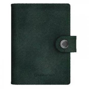 Cartera tarjetero de piel Led Lenser con linterna y protector de tarjetas 150 lm - color verde oscuro