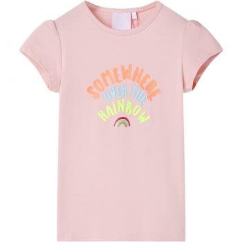 Camiseta infantil rosa claro 116