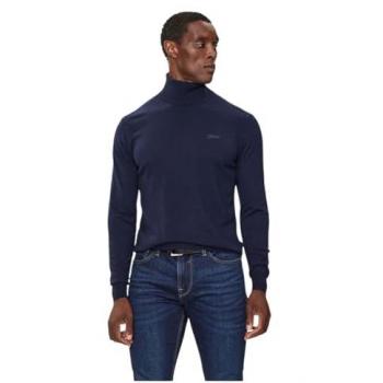 Guess Turtle Neck Wool Blend Sweater - Male, Blue, Size: S, Turtlenecks