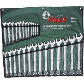 Juego de llaves combinadas HANS 26 piezas (6 mm - 32 mm) con inserto para carro de herramientas