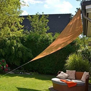 Toldo de vela triangular beige 3,6x3,6x3,6 m