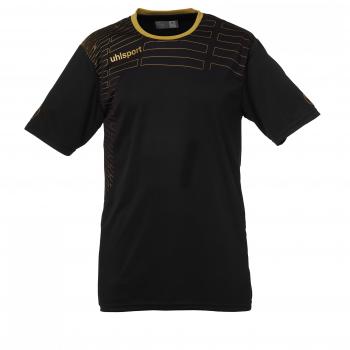 uhlsport Match Team MC De Mujer Kit Camiseta Y Shorts, Negro/Dorado, XXL
