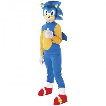 Disfraz de Sonic el Erizo para Niño, Talla S (3-4 años), Incluye Mono y Careta - Rubie's Classic Sega 883745-S
