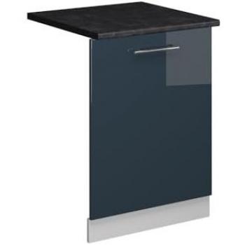 Panel Frontal para Lavavajillas Fame-Line, Azul Oscuro Alto Brillo, 60 cm, Acabado Antracita