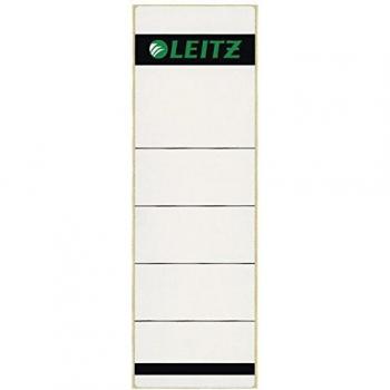Leitz - Etiquetas Adhesivas para Lomo para Archivadores de Palanca de Cartón de 80 mm, Amplias, Cortas, 61.5 x 192 mm, Papel, 16421085, Gris, Pack de 100 etiquetas