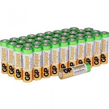 GP Batteries Super Alkaline AA Recargable – Cromado/Negro/Rojo