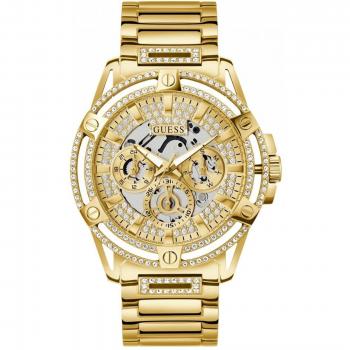 Guess GW0497G2 Men's King Gold Tone Steel Bracelet Wristwatch