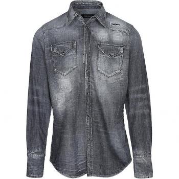 DSQUARED2 Black Denim Western Shirt - Size 52