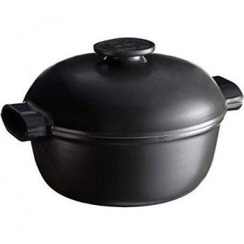 Emile Henry 658164 Round Casserole Dish 4 L Slate