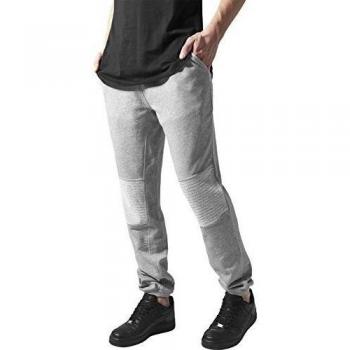 Urban Classics Deep Crotch Terry Biker Sweatpants, Pantalones Para Hombre, Grau