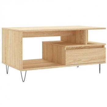 Mesa de centro madera contrachapada roble Sonoma 90x49x45 cm