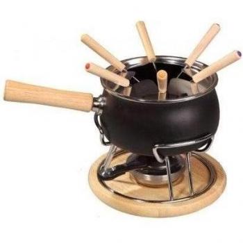 Eva Collection fodue Set, emailiert, Negro, 13 piezas)