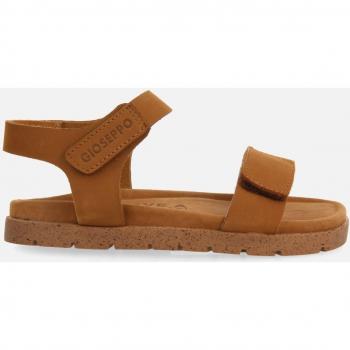 Gioseppo - Sandalias de niño y niña de piel con planta tipo Bio, doble cierre ajustable, color cuero
