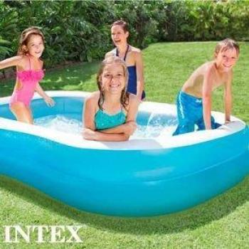 Piscina Hinchable Familiar Intex 540L Azul/Blanco 203x152x48cm