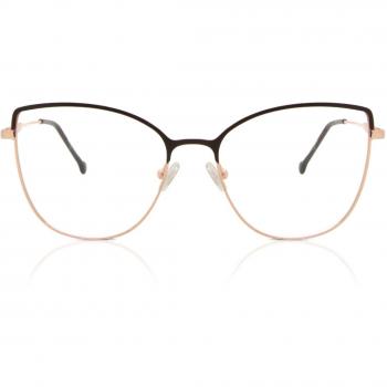Cat Eye Montura Completa Metálica Marrón Armazones para Mujer - Gafas Anti-Azules - SmartBuy Collection