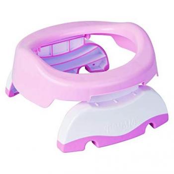 Saro Soporte 2 In 1 Potette Plus Rosa - soporte portátil, adaptable para uso en casa y viajes, incluye un asiento de inodoro y una orinal, fácil de limpiar, diseño compacto y ligero