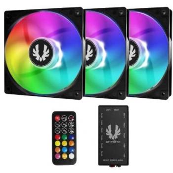 BitFenix Spectre ARGB SE Kit 3x120mm Ventiladores Auxiliares Direccionables - Negro
