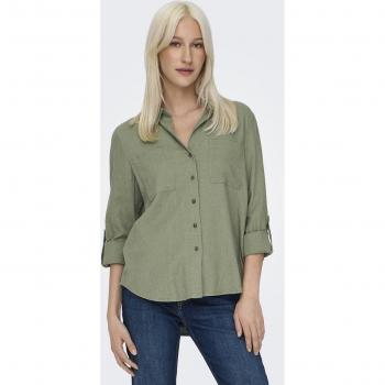 Camisa de mujer básica con botones frontales