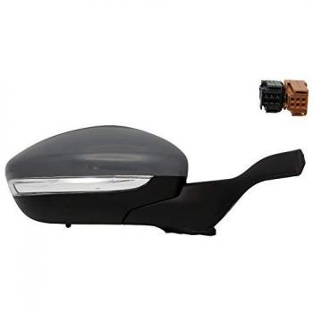 Espejo retrovisor Alkar 6130296 - Espejos exteriores, diseño específico para vehículos, ajuste manual, cristal convexo, con carcasa en plástico resistente y acabado negro