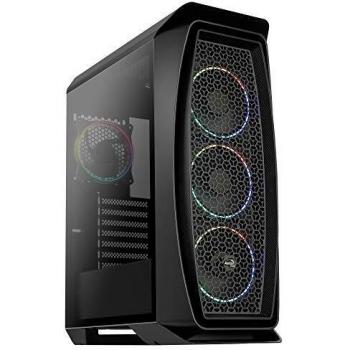 Aerocool AEROONEECLIPSE, Caja PC ATX Negra, 4 Ventiladores 12cm RGB