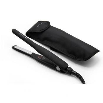 Plancha de cabello Corioliss C-Slim Black Soft Touch con placas de titanio, diseño delgado y ligero, temperatura ajustable, tecnología de calentamiento rápido, apagado automático por seguridad