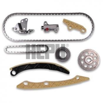 Juego de cadena de distribución HEPU 21-0551 con rueda dentada cigüeñal y árbol levas dentada, compatible con HONDA CR V 3