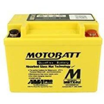 Batería Motocicleta Motobatt MBTX4U 12V 4.7Ah 70A (2 Polos)