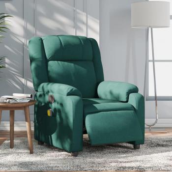 Sillón reclinable de masaje eléctrico en tela disponible en colores gris claro, gris oscuro y negro - vidaXL