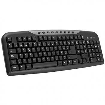 Teclado multimedia negro