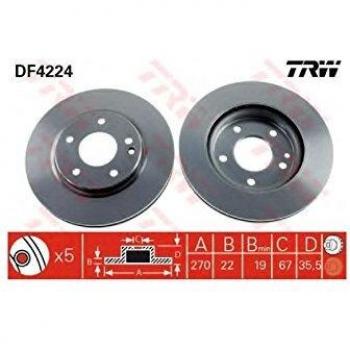 TRW DF4224 Rotores de Discos de Frenos