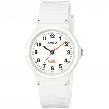 Casio Women's Pop Analog White Quartz Watch with Bio-Based Resin Strap and White Dial LQ-24B-7B