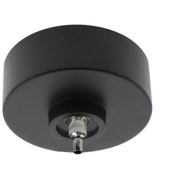 Florón redondo negro para lámparas LED de Ø75mm y Ø3mm