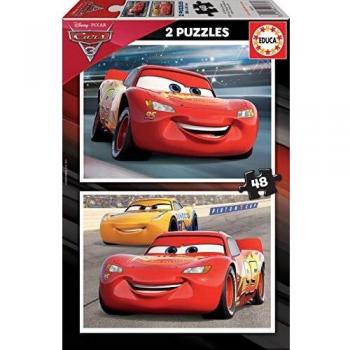 Cars 3 Dual Puzzle Set - 2 Puzzles of 48 Pieces Each
