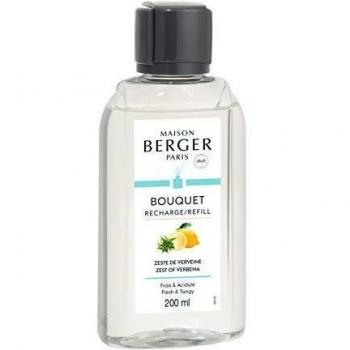 Berger-Recarga de Perfume para lámpara aromática, Color Naranja, Transparente, 200 ml, Aroma de Canela, Transparente, 6031 Recharge POUR Bouquet Parfum ZESTE DE VERVEINE Transparent 200 ML