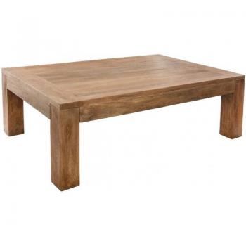 Mesa de Centro 'Ajmal' en Madera de Mango Maciza Estilo Rústico Amplias Dimensiones